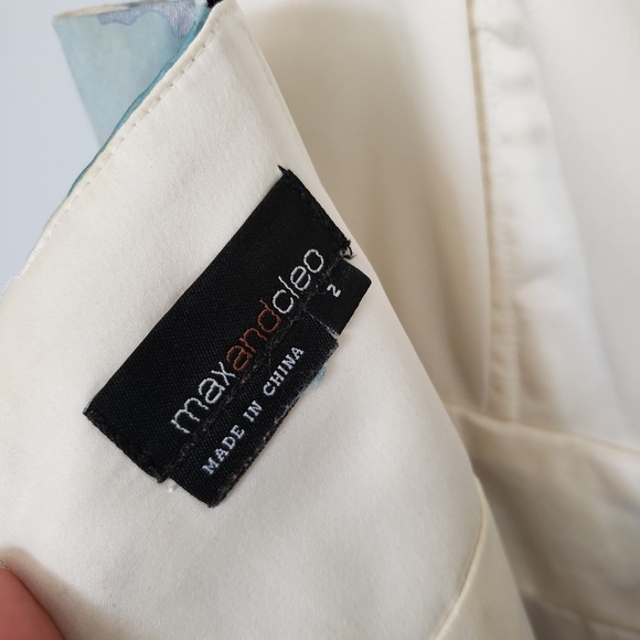 Max & Cleo Floral Ombre Cocktail Dress Blue Purple Sz 2 - Picture 4 of 7